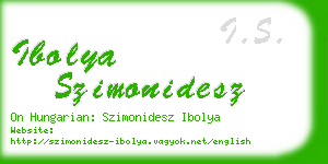 ibolya szimonidesz business card
